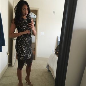 Black lace forever 21 midi dress